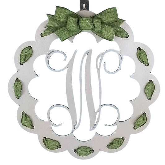 Monogram Door Hanger, Personalized Wooden Decor, Housewarming Gift Idea