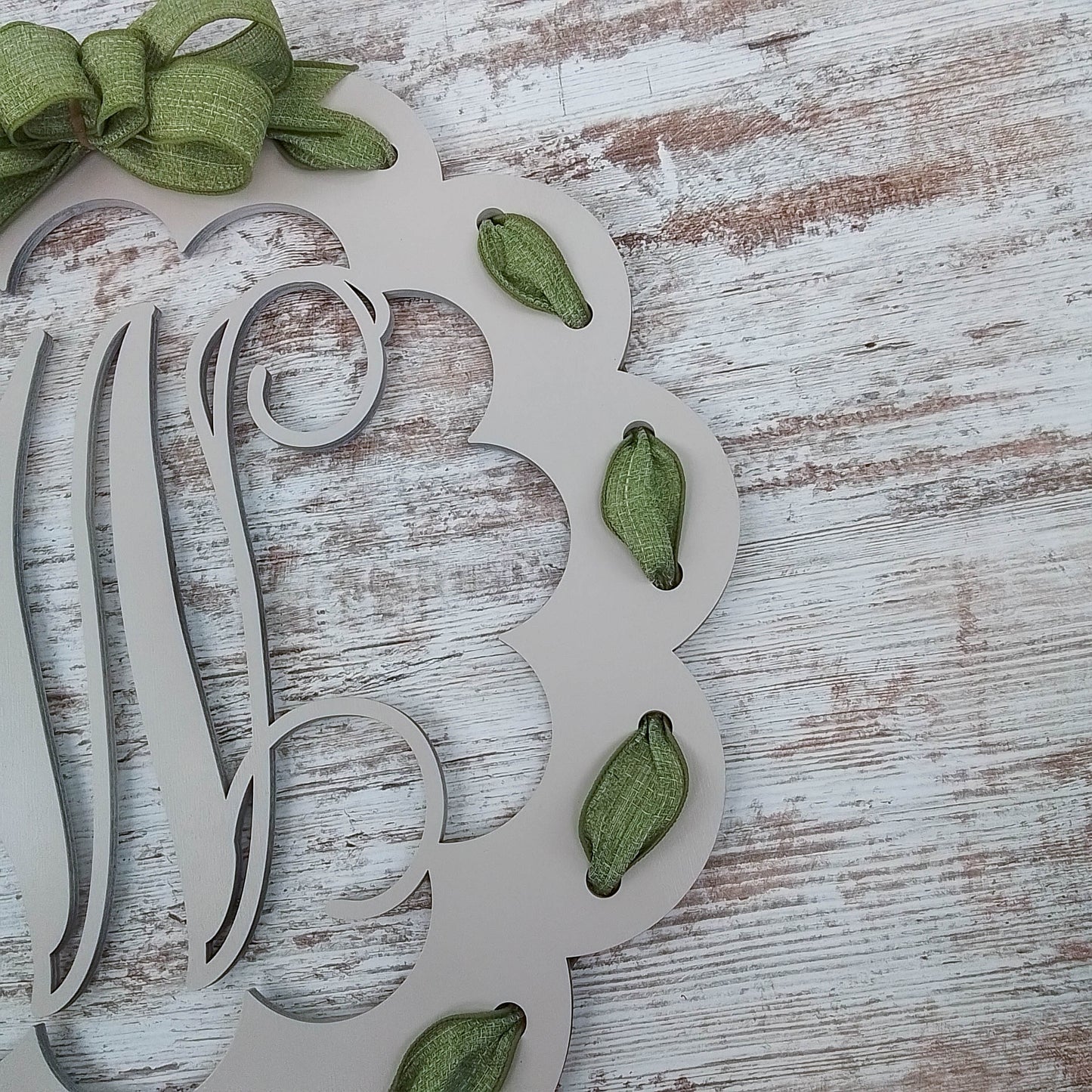 Monogram Door Hanger, Personalized Wooden Decor, Housewarming Gift Idea