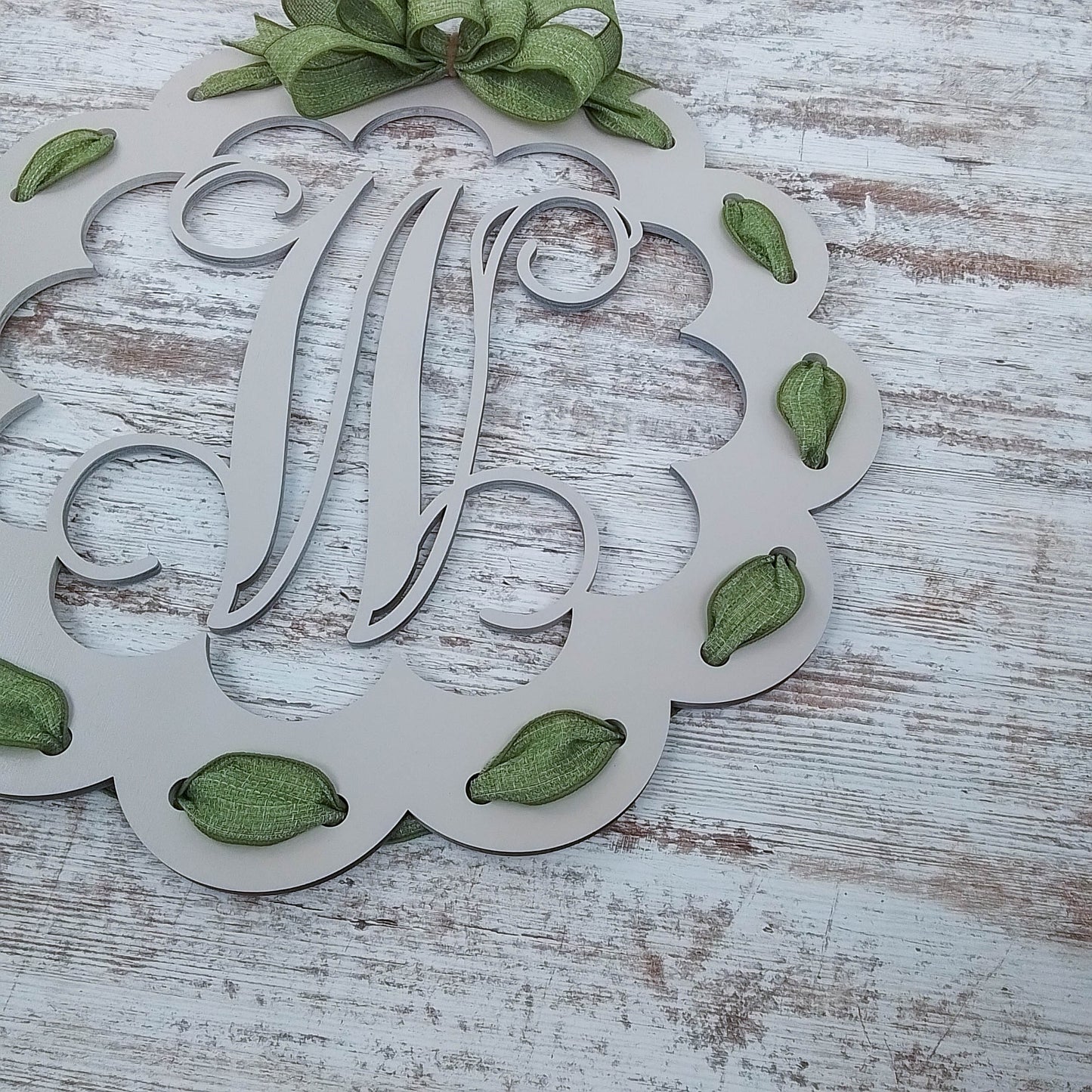 Monogram Door Hanger, Personalized Wooden Decor, Housewarming Gift Idea