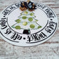 Silent Night Door Hanger - Gold and Black Christmas Decor - Round Circle Design