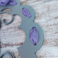 Personalized Monogram Door Hanger, Scalloped Wood Ornament