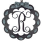 Personalized Door Hanger, Crafted Birch Wood Sign, Monogram Letter Decor