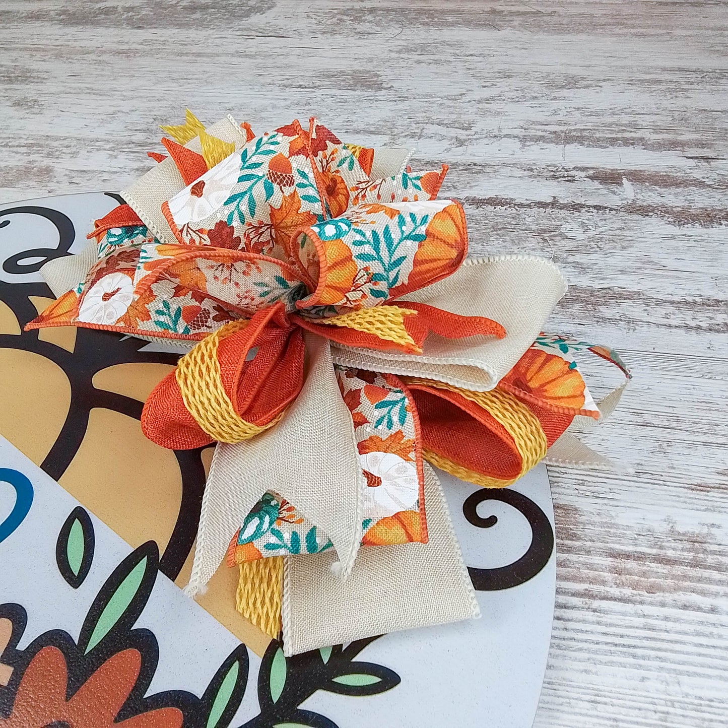 Hello Pumpkin Door Hanger, Birch Wood Fall Decor, Seasonal Front Door Decoration