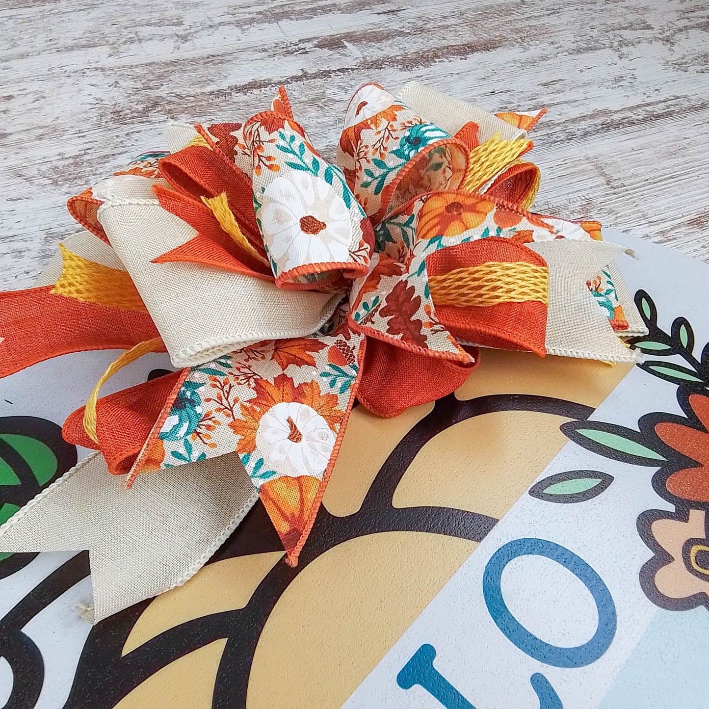 Hello Pumpkin Door Hanger, Birch Wood Fall Decor, Seasonal Front Door Decoration