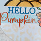 Hello Pumpkin Door Hanger, Birch Wood Fall Decor, Seasonal Front Door Decoration