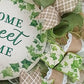 Home Sweet Home Lace Everyday Wreath - Ivy Leaves Flower Spring Year Round Door Wreath - Mother's Day Gift - Moss Green Jute White