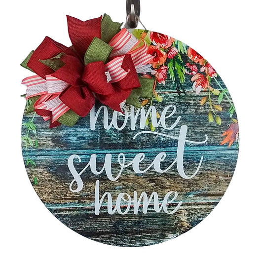 Home Sweet Home Door Hanger - Thin Storm Door Decor -  Mothers Day Gift for Mom - Rustic Door Accessory