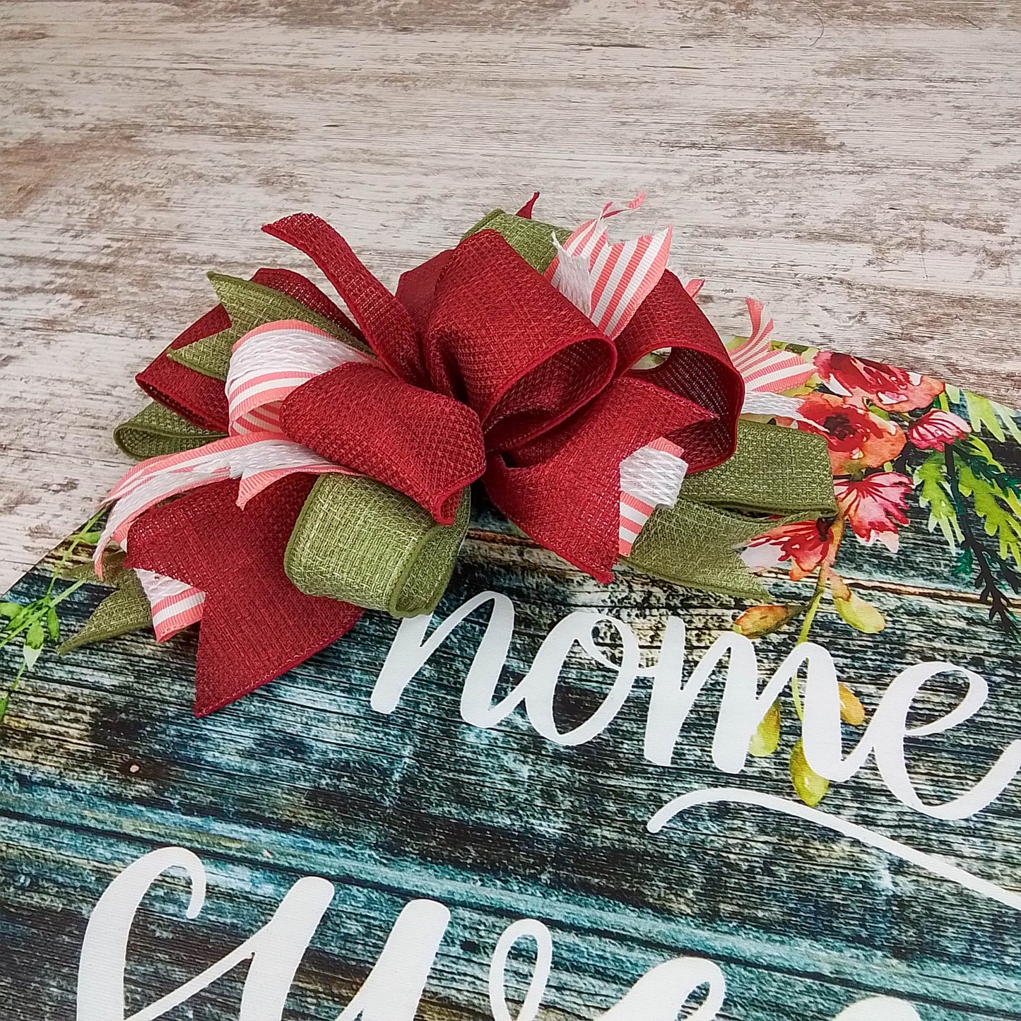 Home Sweet Home Door Hanger - Thin Storm Door Decor -  Mothers Day Gift for Mom - Rustic Door Accessory
