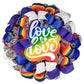 Pride Love is Love Wreath, Rainbow LGBT Support Decor, Perfect Gift for Same-Sex Marriage