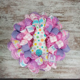 Bright Easter Bunny Wreath - Whimsical Easter Decorations - Ideal Gift for Teachers or Houses with Kids