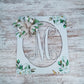 Personalized Door Hanger, Magnolia Monogram Decor, Customizable Floral Wreath