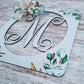 Personalized Door Hanger, Magnolia Monogram Decor, Customizable Floral Wreath