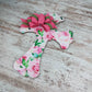 Christian Cross Door Hanger, Floral Birch Wood Decoration, Spiritual Home Décor