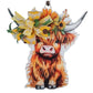 Highland Cow Door Hanger, Farmhouse-Style Home Decor, Unique Gift for Animal Lovers