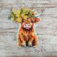 Highland Cow Door Hanger, Farmhouse-Style Home Decor, Unique Gift for Animal Lovers