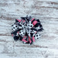 Easter Bunny Black Pink White Lantern Wreath Bow - Burlap Wreath Embellishment for Making Your Own - Layered Full Handmade Farmhouse Already Made (Easter (Black/Pink/White)