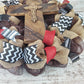 Maroon and Black Cross Mesh Front Door Wreath