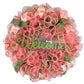 Peach Wreath, Spring Welcome Front Door Wreaths