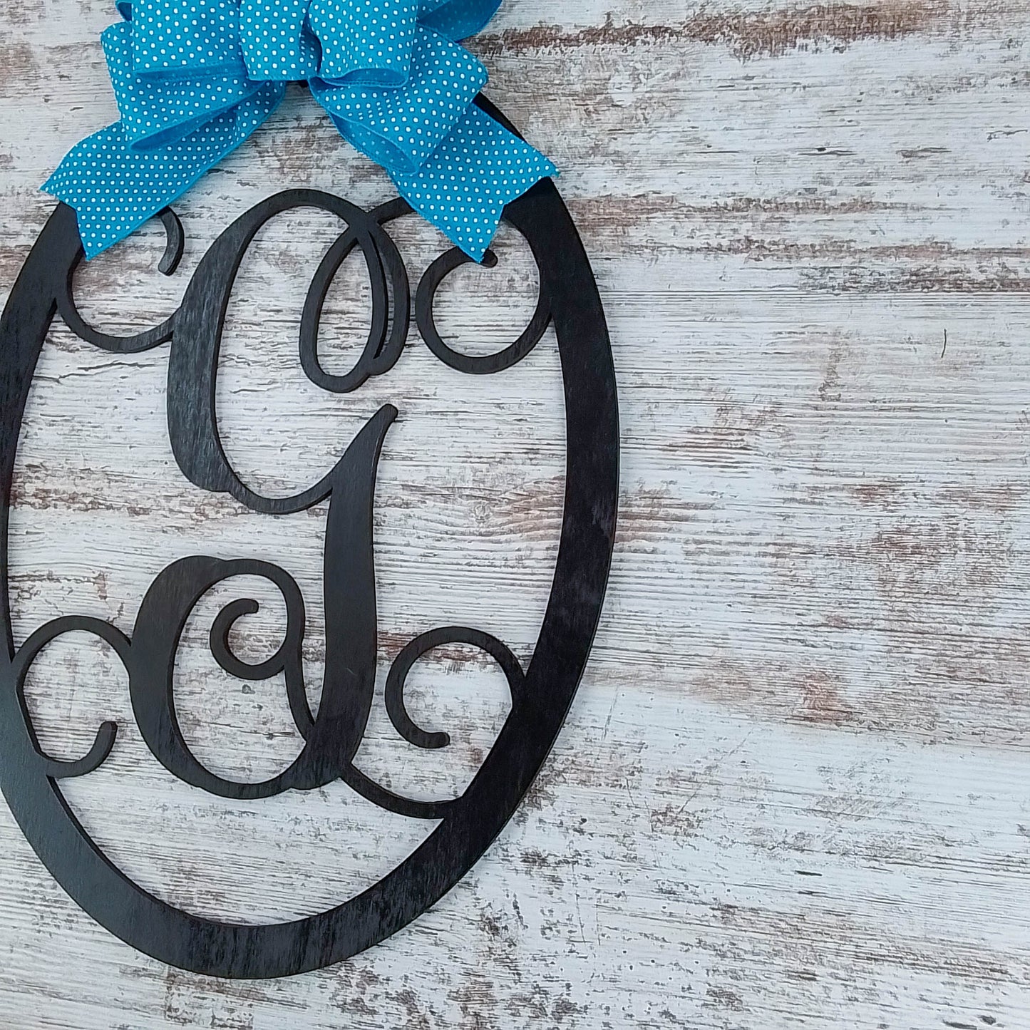 Customized Monogram Door Hanger, Birch Wood Oval Sign, Personalized Indoor and Outdoor Decor