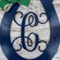 Kentucky Derby Door Hanger, Personalized Horseshoe Monogram, Nautical Home Decor