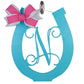 Kentucky Derby Horseshoe Door Hanger, Customizable Monogram Decor, Personalized Horse Racing Home Accessory