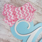 Personalized Door Hanger, Birch Wood Monogram, Custom Letter and Bow Color Decor