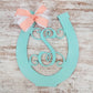 Monogram Door Hanger, Horseshoe Good Luck Charm, Kentucky Derby Decor