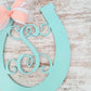 Monogram Door Hanger, Horseshoe Good Luck Charm, Kentucky Derby Decor