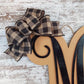 Custom Monogram Door Hanger, Birch Wood Letter Decor, Personalized Housewarming Gift