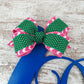 Blue Horseshoe Door Hanger, Monogrammed Letter Decor, Unique Housewarming Gift