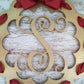 Birch Wood Door Hanger, Scalloped Edge Design, Letter Home Décor