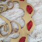 Birch Wood Door Hanger, Scalloped Edge Design, Letter Home Décor