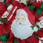 Christmas Deco Mesh Wreath, Santa Claus Themed Decoration