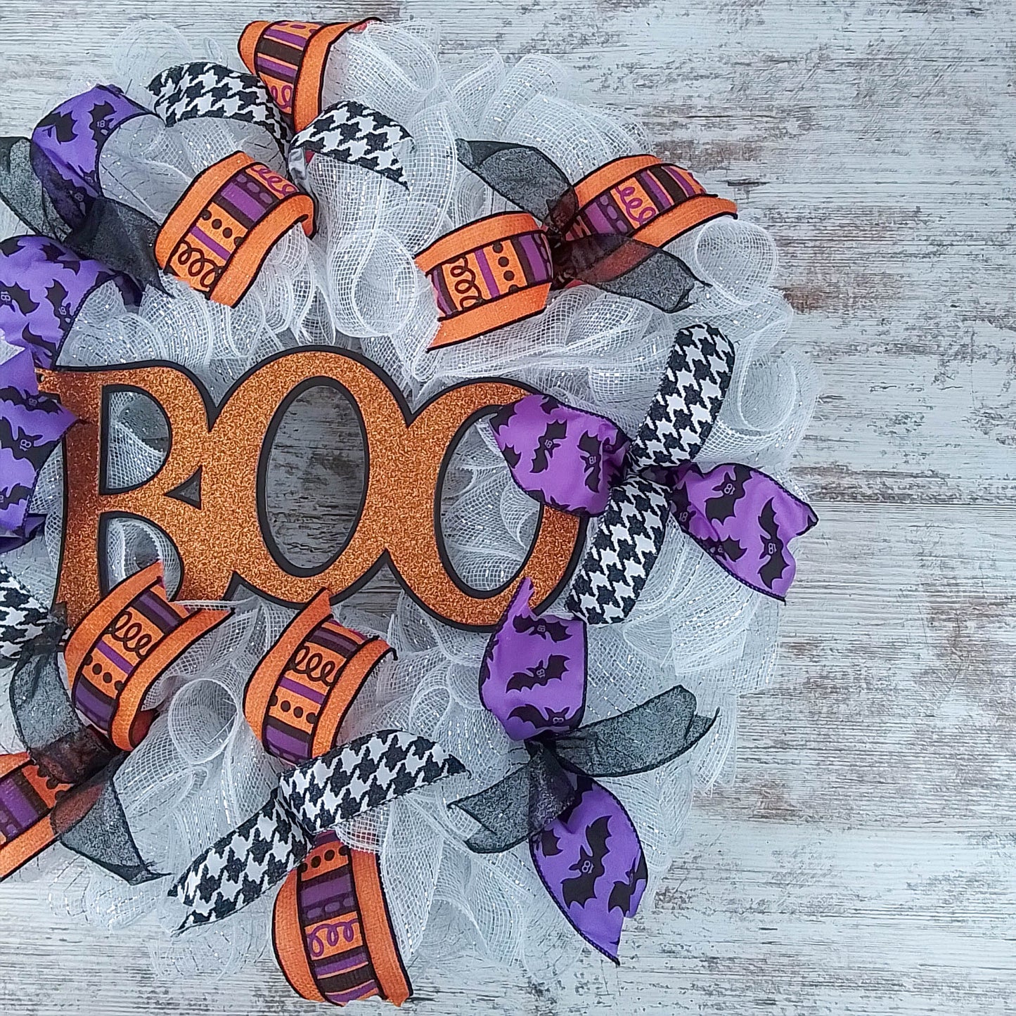 Halloween Wreath for Door | Ghost Wreath | Boo Front Door Wreath
