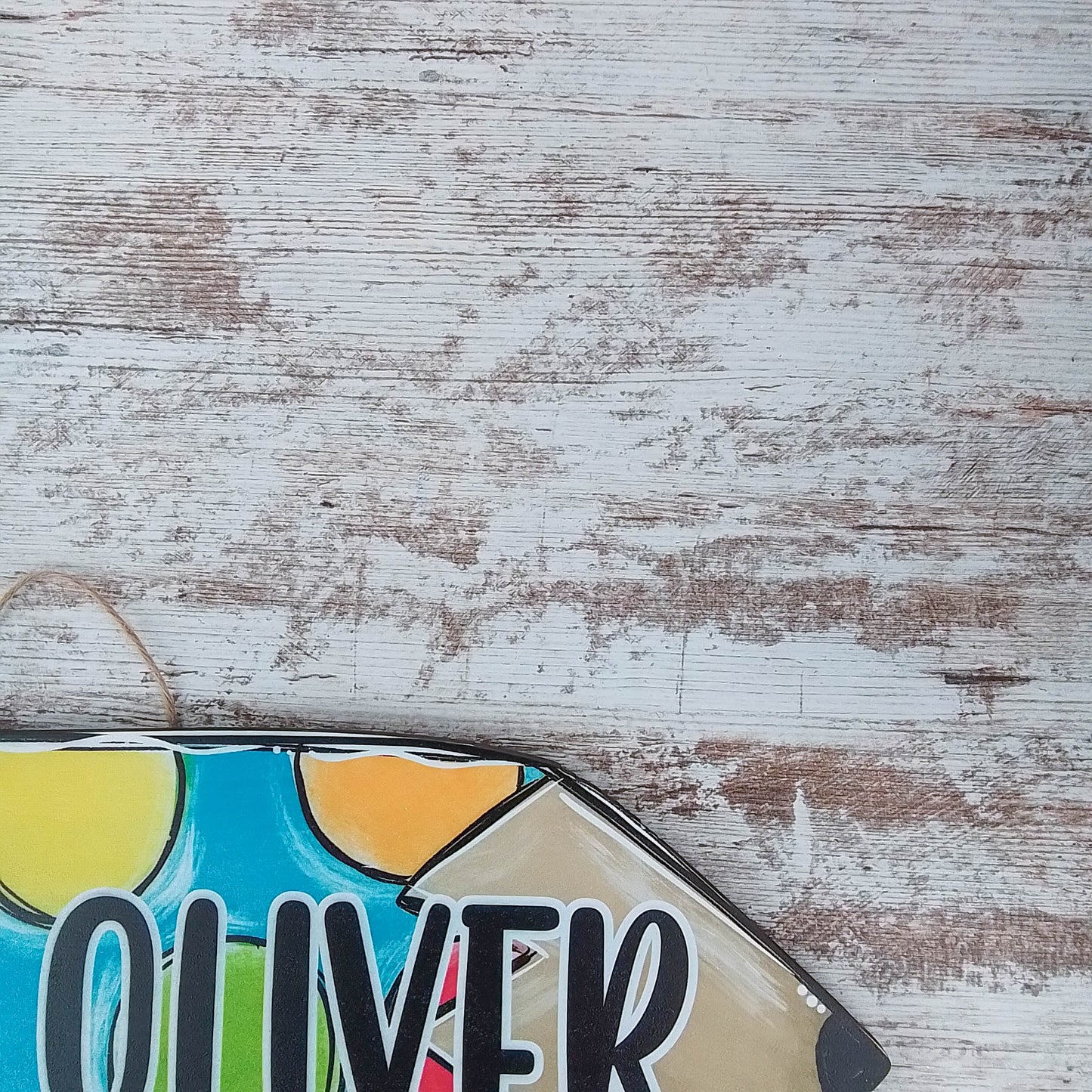 Colorful Birch Wood Door Hanger, Personalized Teacher Gift, Fun Event Decoration