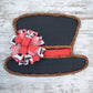 Snowman Hat Winter Grapevine Wreath - Christmas Door Hanger Oversized Bow Jute Burlap Door Decor