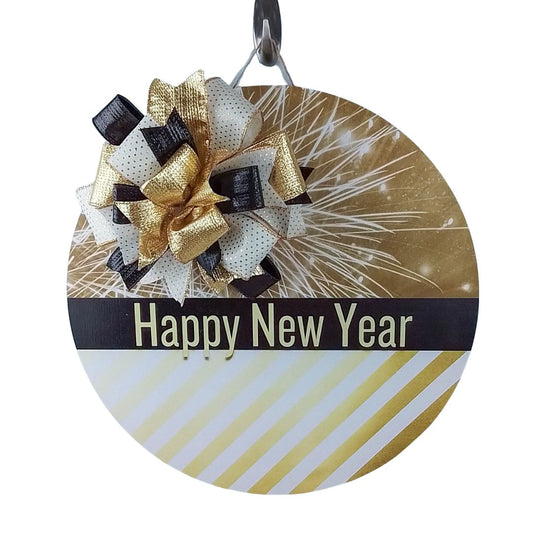 New Year's Door Hanger, Festive Home Decor, Party Gift Idea