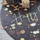 New Year Door Decoration, Festive Birch Wood Hanger, Holiday Party Decor