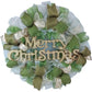 Gold, Cream Ivory, and Moss Apple Green Outdoor Christmas Wreath with Burlap and White Accents for Front Door
