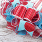 North Pole Wreaths - Santa Claus Wreath Ideas - Express Train Christmas Mesh Outdoor Front Door Decor - White Red Turquoise