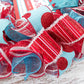North Pole Wreaths - Santa Claus Wreath Ideas - Express Train Christmas Mesh Outdoor Front Door Decor - White Red Turquoise