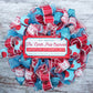 North Pole Wreaths - Santa Claus Wreath Ideas - Express Train Christmas Mesh Outdoor Front Door Decor - White Red Turquoise