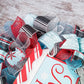 Santa Claus North Pole Wreaths - Non Traditional Wreath Ideas - Christmas Mesh Outdoor Front Door Decor - White Red Turquoise Black Silver Xmas