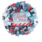 Santa Claus North Pole Wreaths - Non Traditional Wreath Ideas - Christmas Mesh Outdoor Front Door Decor - White Red Turquoise Black Silver Xmas
