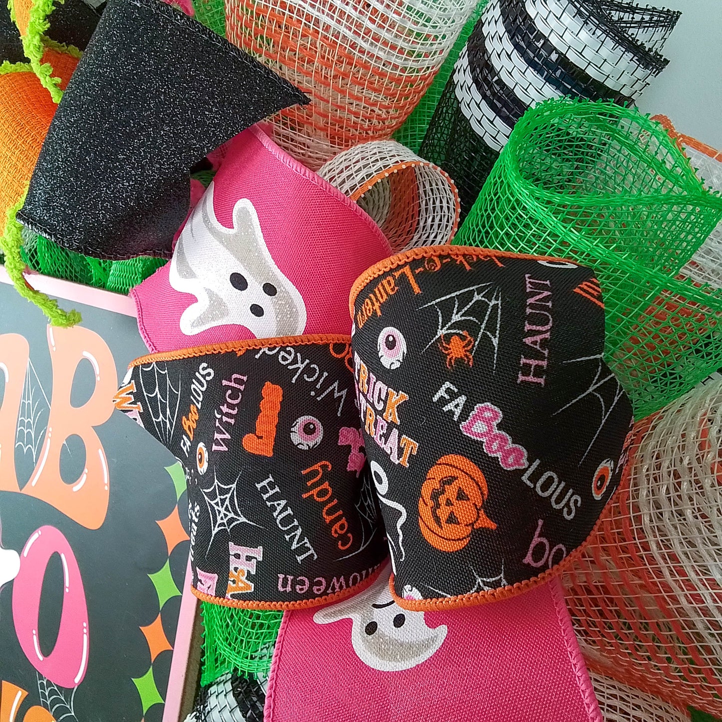 Halloween Wreath, Fall Home Decor, Spooky Event Decoration