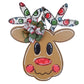 Reindeer Door Hanger, Whimsical Christmas Decor, Festive Birch Wood Accessory