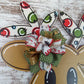 Reindeer Door Hanger, Whimsical Christmas Decor, Festive Birch Wood Accessory