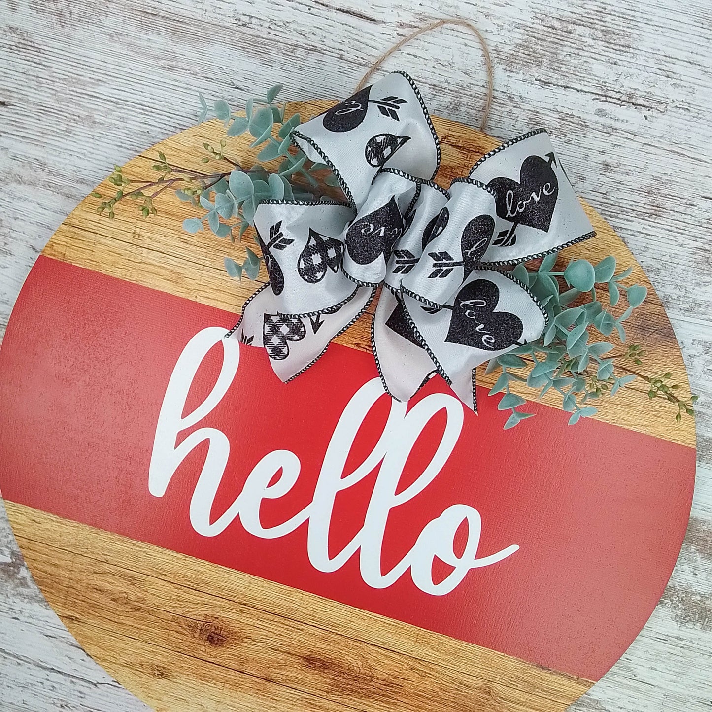 Valentine Wooden Door Hanger, Decorative Home Accessory, Special Occasion Gift