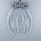 Oval Monogram Door Hanger | Black and Burlap Mother's Day Gift | Personalize Me!