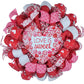 Valentine's Day Wreath, Romantic Home Decor, Sweetheart Gift Idea
